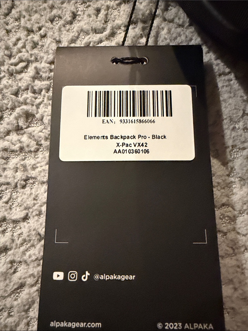 Alpaka Elements Backpack Pro new with tags in black color - Picture 7 of 13